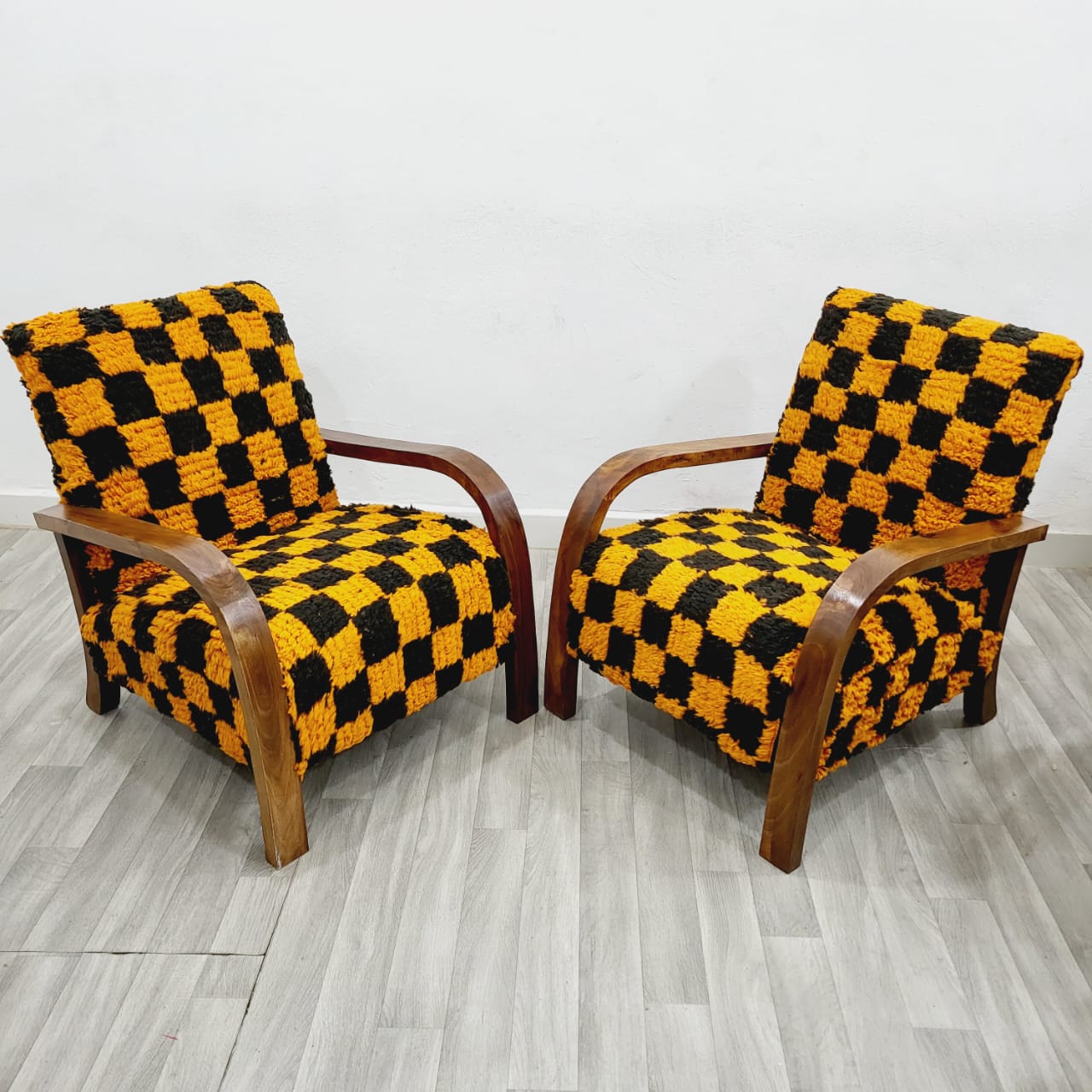 Burnt Orange Vintage Retro Lounge Chairs