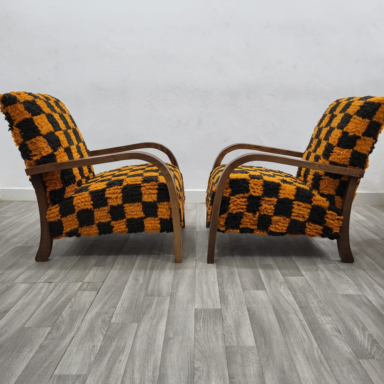 Burnt Orange Vintage Retro Lounge Chairs