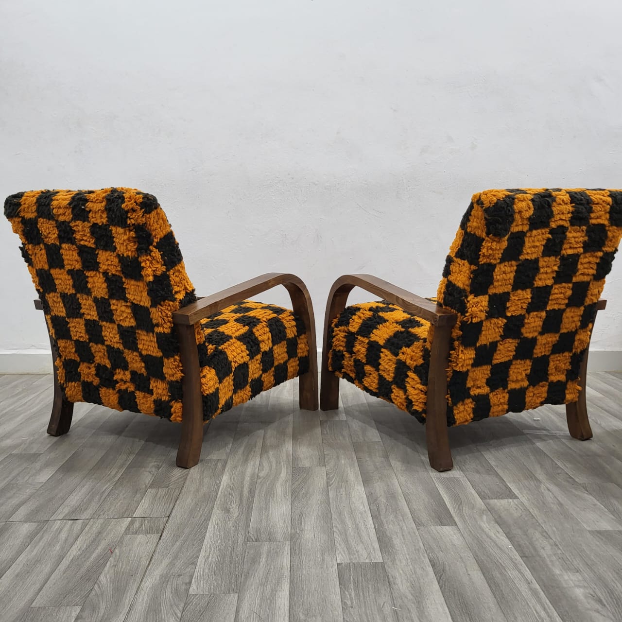 Burnt Orange Vintage Retro Lounge Chairs