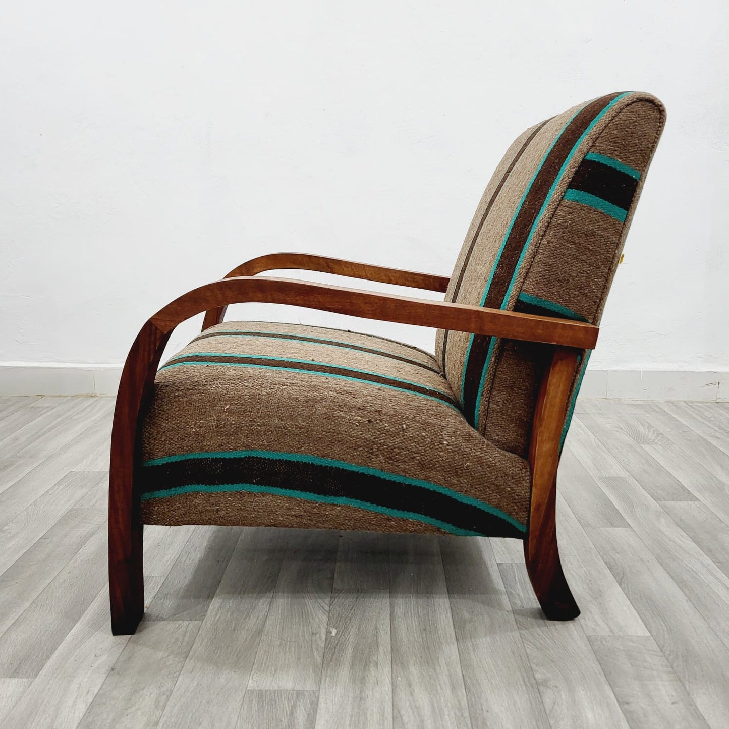 Brown stripe Vintage Retro Lounge Chairs