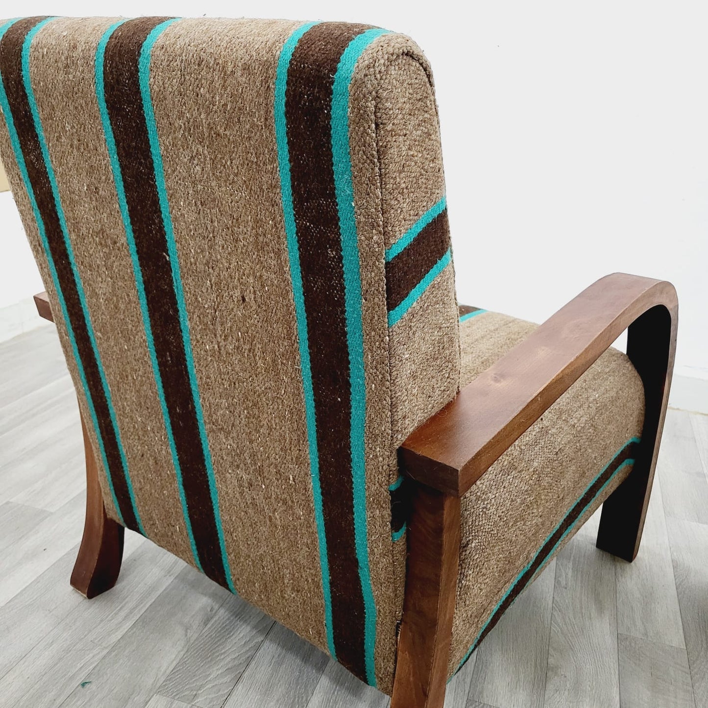 Brown stripe Vintage Retro Lounge Chairs