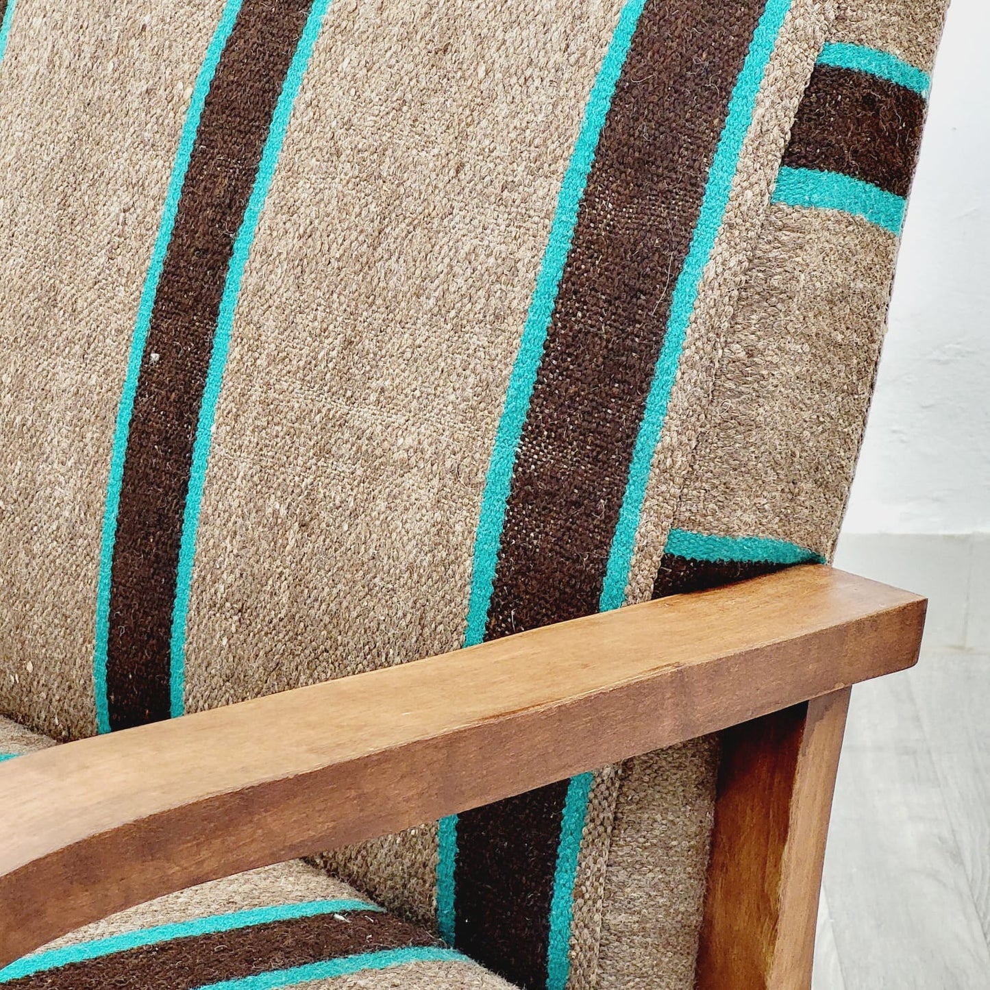 Brown stripe Vintage Retro Lounge Chairs