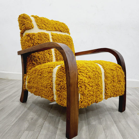 Turmeric Square Vintage Retro Lounge Chair