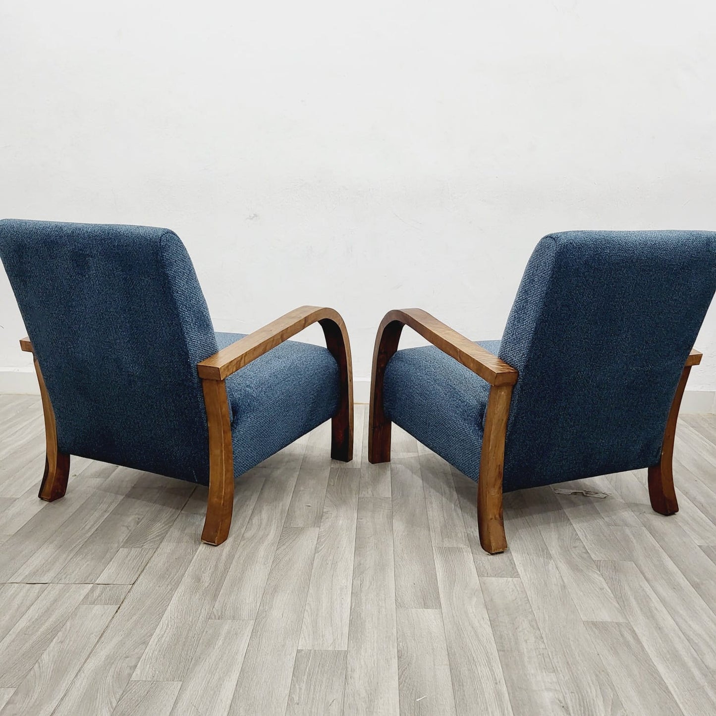 Denim Blue Vintage Retro Lounge Chair