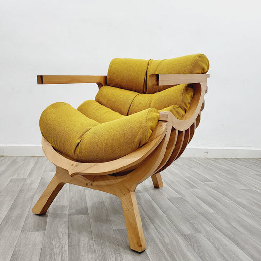 Mustard Scorpion Vintage Retro Lounge Chair